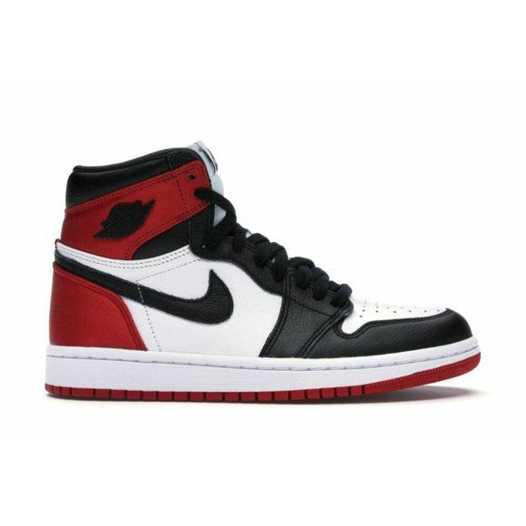 Nike Air Jordan 1 Retro High Satin Black Toe CD0461-016 Women's Size 10.5W - Picture 3 of 4